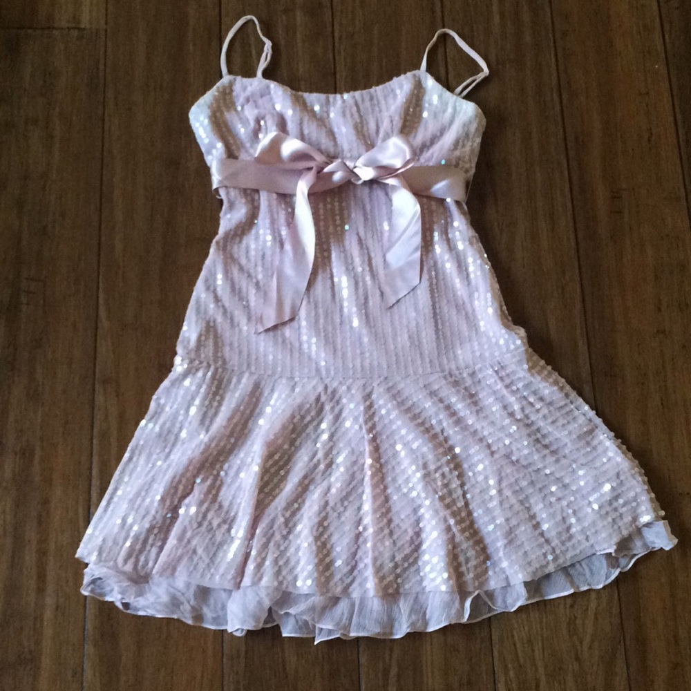 BCBG pink sequined dress